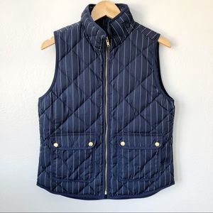 J Crew Navy Pinstripe Excursion Vest
